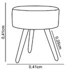 Kit 2 Poltronas Vitória Com Puff Bali Decorativo Estampa Triâ