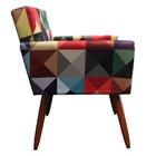 Kit 2 Poltronas Vitória Decorativa Estampa Triângulo (imperdí