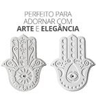 Kit 2 Porta Incenso Artesanal  Mão De Fátima Sol E Lua Hamsá
