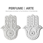 Kit 2 Porta Incenso Artesanal  Mão De Fátima Sol E Lua Hamsá