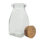 Kit 2 Porta Mantimentos De Vidro Com Rolha 120ml Lyor