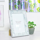 Kit 2 Porta Retrato Detalhe Carrara Rosegold E Prata 10x15 Pr