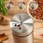 Kit 2 Porta Temperos Condimentos Aço Inox Com Visor De Vidro