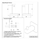 Kit 2 Porta Toalha Cabide Luxo Para Banheiro Quadrado Inox