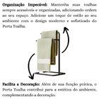 Kit 2 Porta Toalha Duplo Toalheiro De Banheiro Level Preto