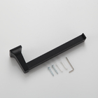 Kit 2 Porta Toalha Toalheiro De Rosto Mão Preto Fosco