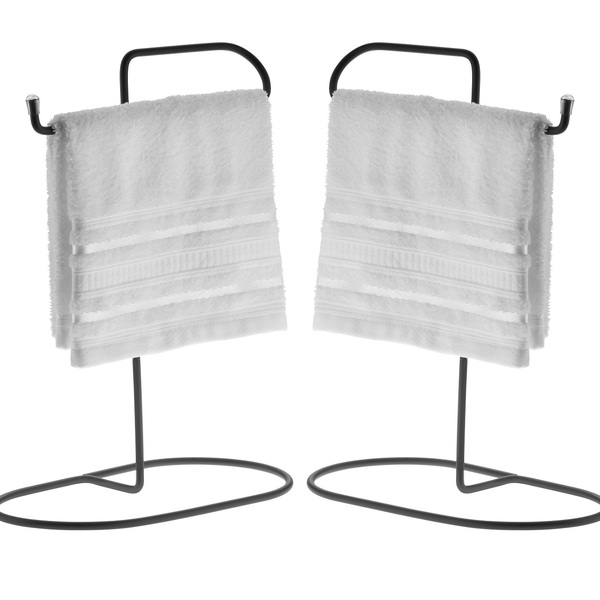 Kit 2 Porta Toalhas Para Lavabo Banheiro Aramados Schmitt Pre