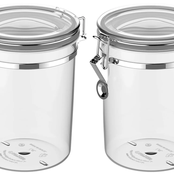 Kit 2 Pote Hermético Organizador Presilha 1,6l Médio Soprano
