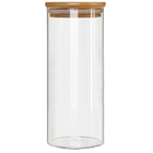 Kit 2 Potes Borossilicato Hermético Tampa Bambu 1800ml Class