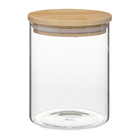 Kit 2 Potes Borossilicato Hermético Tampa Bambu 450ml Class