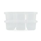 Kit 2 Potes C/ 3 Divisórias Nitron 1,1l  Tampa Conservador De