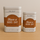 Kit 2 Potes Café De Metal Fechamento Hermético Retrô  Marrom