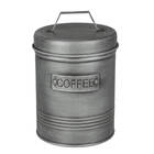 Kit 2 Potes De Metal Efeito Escovado Vintage Café E Açúcar