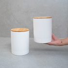 Kit 2 Potes Dolomita Com Tampa De Bambu Zig Zag 1,2l - Oikos