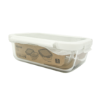 Kit 2 Potes Herméticos Vidro Transparente 0,65L e 1,5L Delinia