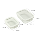 Kit 2 Potes Herméticos Vidro Transparente 0,65L e 1,5L Delinia