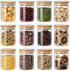 Kit 2 Potes Vidro Tampa Bambu Hermético Temperos 200ml