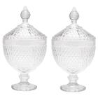 Kit 2 Potiches De Cristal Com Pé Bico De Jaca Perseu Lyor Bom