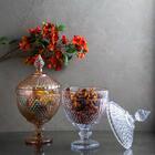 Kit 2 Potiches De Cristal Com Pé Bico De Jaca Perseu Lyor Bom