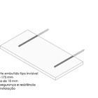 Kit 2 Prateleias Mdf Branco Alça Couro Caramelo + Suporte ( 2