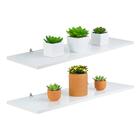 Kit 2 Prateleira Branca Mdf 60 X 10cm Suporte Cantoneira