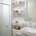 Kit 2 Prateleira Branca Para Banheiro Dulce 50 X 10 Cm