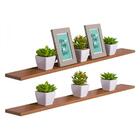 Kit 2 Prateleiras 100 X 10cm Freijó Suporte Invisível