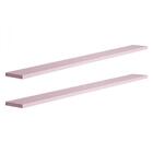 Kit 2 Prateleiras 100 X 10cm Rosa Claro Suporte Invisível