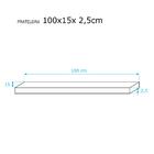 Kit 2 Prateleiras 100 X 15cm Branco Espessura 25mm Suporte In