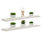 Kit 2 Prateleiras 100 X 15cm Branco Espessura 25mm Suporte In