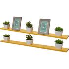 Kit 2 Prateleiras 100 X 20cm Amarela Suporte Invisível