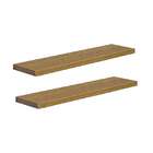 Kit 2 Prateleiras 30 X 10cm Freijó Suporte Invisível