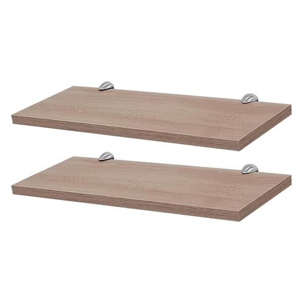Kit 2 Prateleiras 30 X 15cm Carvalho Com Suporte Tucano