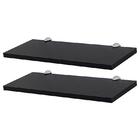 Kit 2 Prateleiras 30 X 15cm Preta Com Suporte Tucano