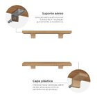 Kit 2 Prateleiras 30cm Com Suporte Organização Livros Decoraç