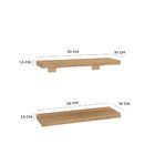 Kit 2 Prateleiras 30cm Com Suporte Organização Livros Decoraç