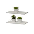 Kit 2 Prateleiras 40 X 10cm Branca Suporte Invisível