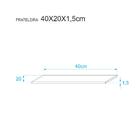 Kit 2 Prateleiras 40 X 20cm Carvalho Suporte Invisível