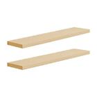 Kit 2 Prateleiras 50 X 15cm Bege Claro Suporte Invisível