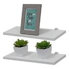 Kit 2 Prateleiras 50 X 15cm Branca Com Suporte Tucano
