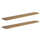 Kit 2 Prateleiras 50 X 20cm Freijó Suporte Invisível