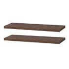 Kit 2 Prateleiras 50 X 20cm Nogal Suporte Invisível
