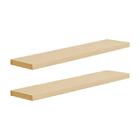 Kit 2 Prateleiras 60 X 15cm Bege Claro Suporte Invisível