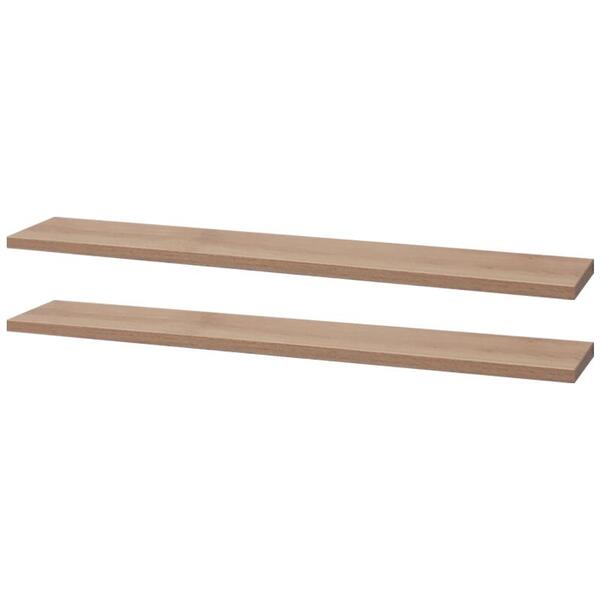 Kit 2 Prateleiras 60 X 30cm Carvalho Com Mão Francesa