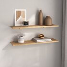 Kit 2 Prateleiras 60cm Com Suporte Organização Livros Decoraç