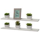 Kit 2 Prateleiras 70 X 15cm Branca Suporte Invisível