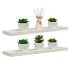Kit 2 Prateleiras 70 X 15cm Branco Espessura 25mm Suporte Inv