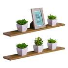 Kit 2 Prateleiras 70 X 15cm Freijó Suporte Invisível