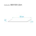 Kit 2 Prateleiras 80 X 10cm Branca Suporte Invisível