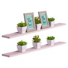 Kit 2 Prateleiras 80 X 10cm Rosa Claro Suporte Invisível